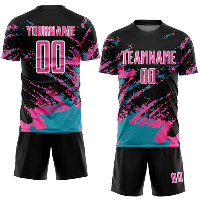 Crew Neck Short Sleeve Custom Design Futsal Soccer Jersey Shorts