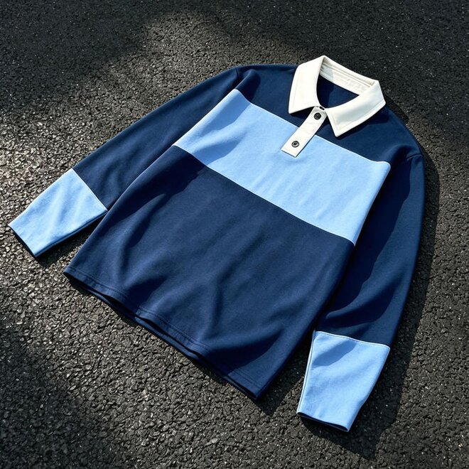 Streetwear Embroidery Vintage Rugby Jersey
