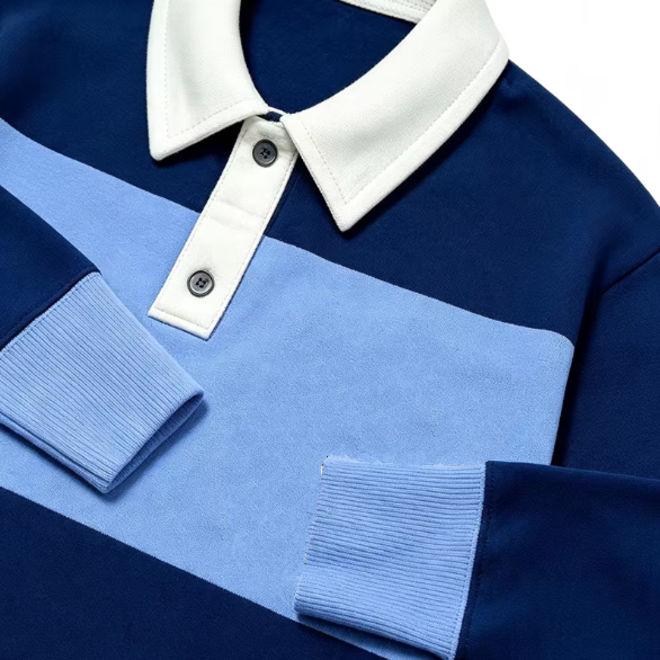 Streetwear Embroidery Vintage Rugby Jersey