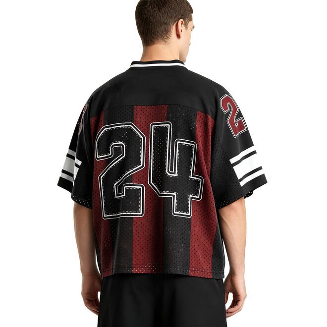 Wholesale 2 Pcs of Breathable Mesh Fabric Street Fashion American Retro Style Football & Rugby Jersey