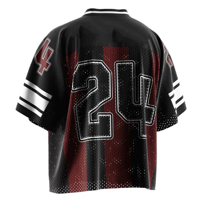 Wholesale 2 Pcs of Breathable Mesh Fabric Street Fashion American Retro Style Football & Rugby Jersey