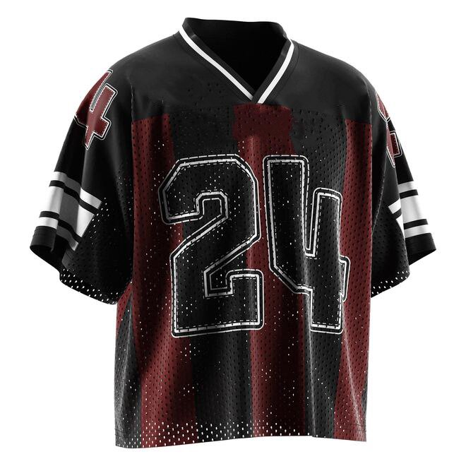 Wholesale 2 Pcs of Breathable Mesh Fabric Street Fashion American Retro Style Football & Rugby Jersey