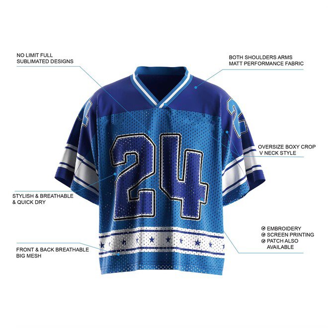 Wholesale 2 Pcs of Breathable Mesh Fabric Street Fashion American Retro Style Football & Rugby Jersey