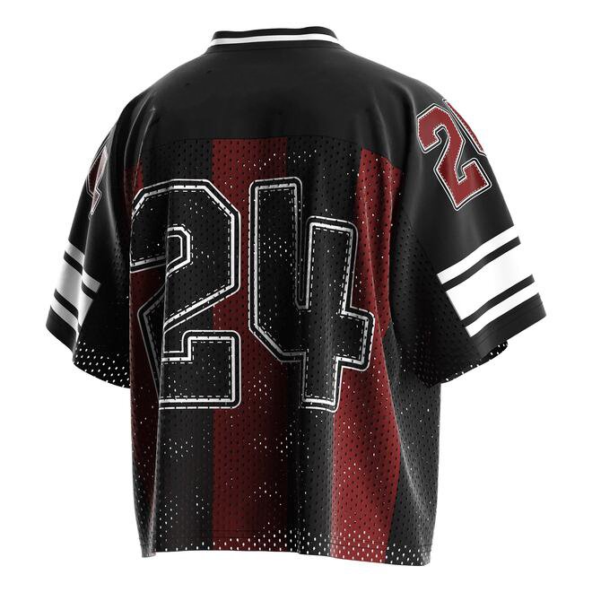 Wholesale 2 Pcs of Breathable Mesh Fabric Street Fashion American Retro Style Football & Rugby Jersey