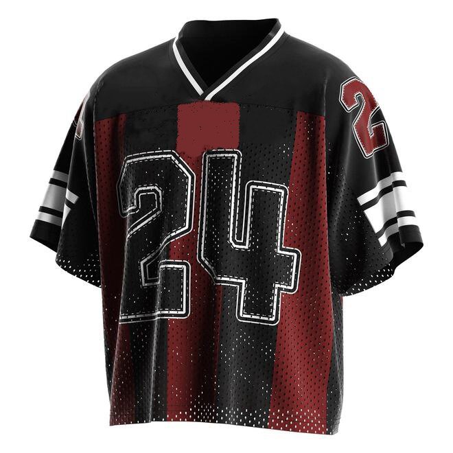 Wholesale 2 Pcs of Breathable Mesh Fabric Street Fashion American Retro Style Football & Rugby Jersey