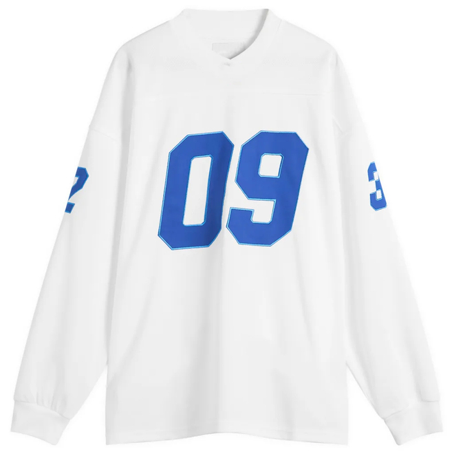 Embroidery Men Streetwear Oversized Long Sleeve Football Jersey