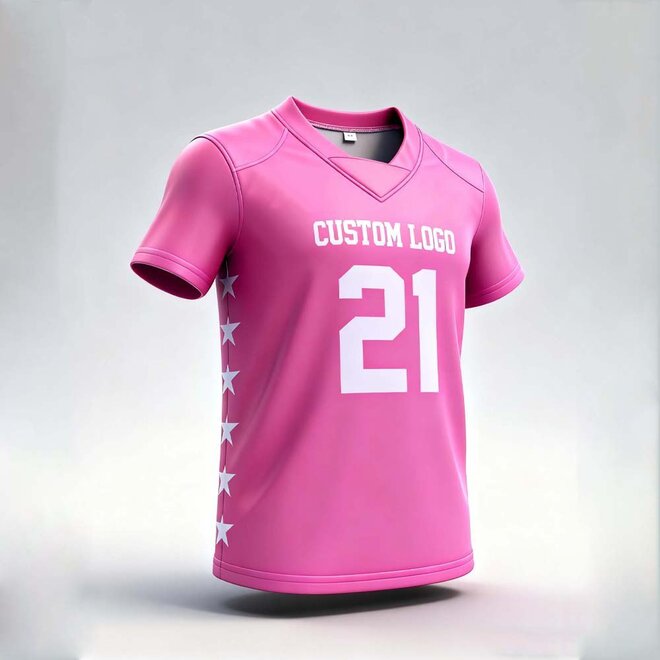 American Street Hip Hop Sublimation Print V Neck Rugby Hockey Jersey