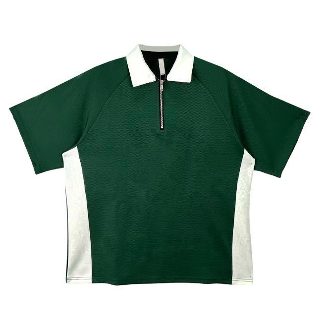 Polo Shirts for Men Zip up Street Style Short Sleeve Team Fans Jersey