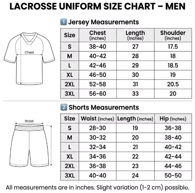 College Sublimation Custom Box lacrosse Jersey Uniforms Set