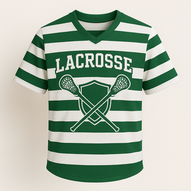 V Neck Short Sleeve Breathable Moisture Wicking Lacrosse Jersey