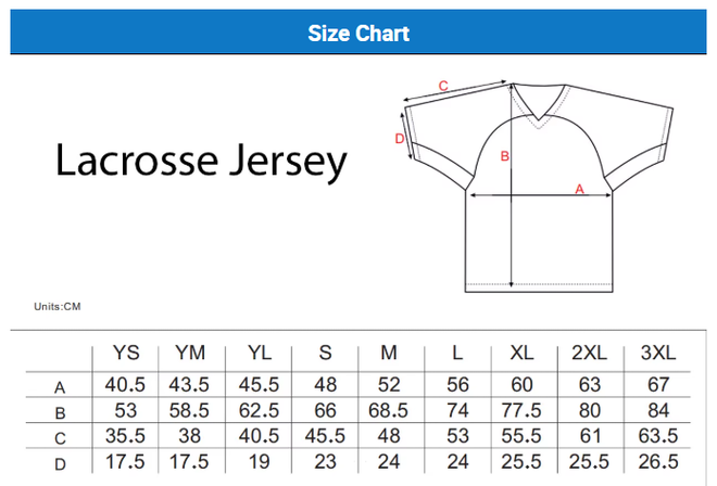 Lightweight Comfortable Polyester Sportswear with Printed Design Lacrosse Jersey