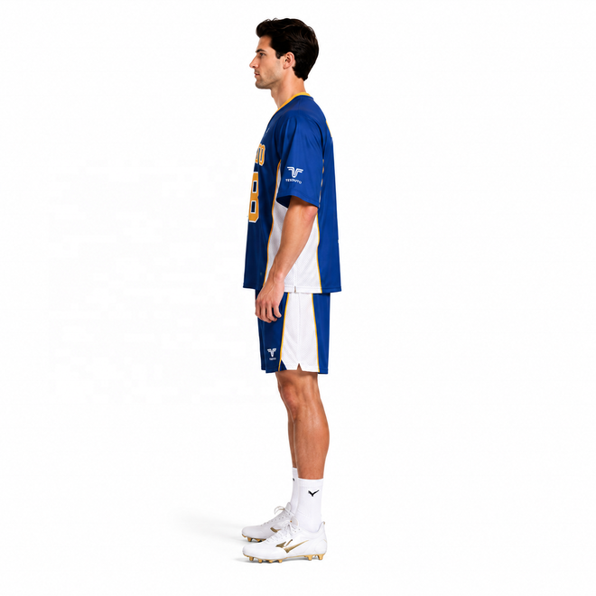 Pro Cut V Neck Short Sleeve Sublimated Reversible Lacrosse Jersey