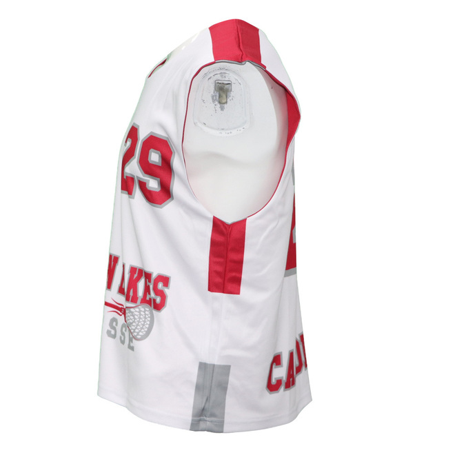 Wholesale 2 Pcs of Sublimated College Cut Team Lacrosse Reversible Jerseys