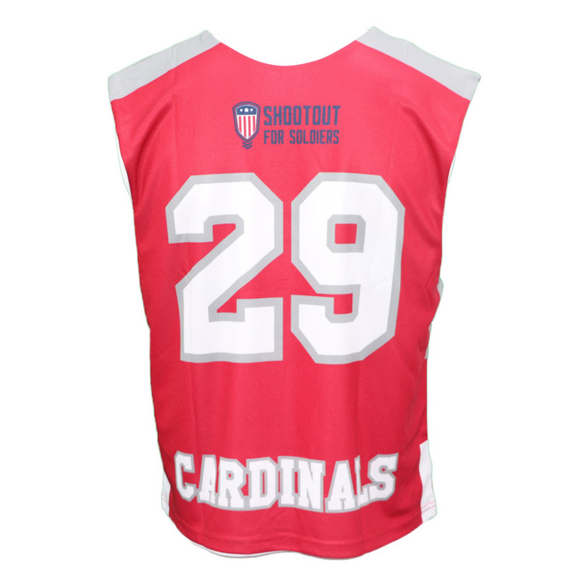 Wholesale 2 Pcs of Sublimated College Cut Team Lacrosse Reversible Jerseys