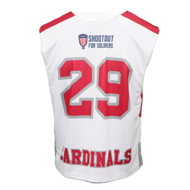 Wholesale 2 Pcs of Sublimated College Cut Team Lacrosse Reversible Jerseys
