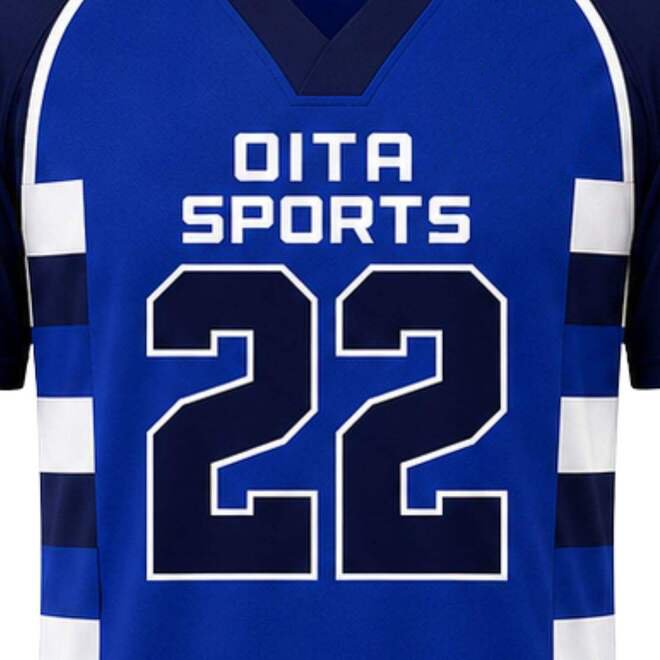 Navy Blue Lightweight Breathable Athletic Lacrosse Jersey for Men