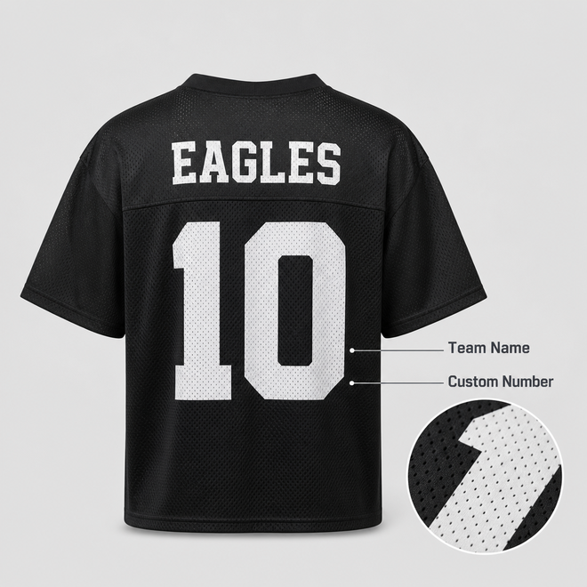 Oversized Mesh Football Jersey for Men