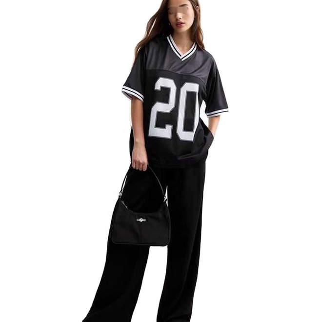Plus Size Printed Oversized V Neck American Football Jersey
