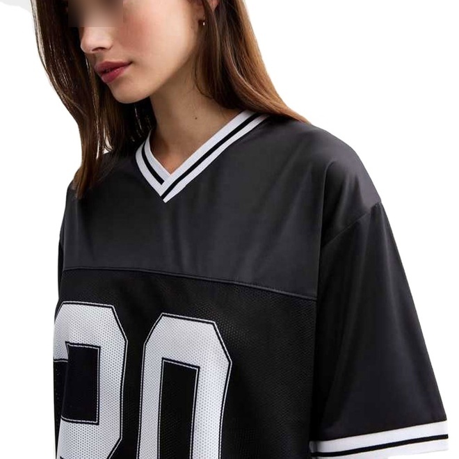Plus Size Printed Oversized V Neck American Football Jersey