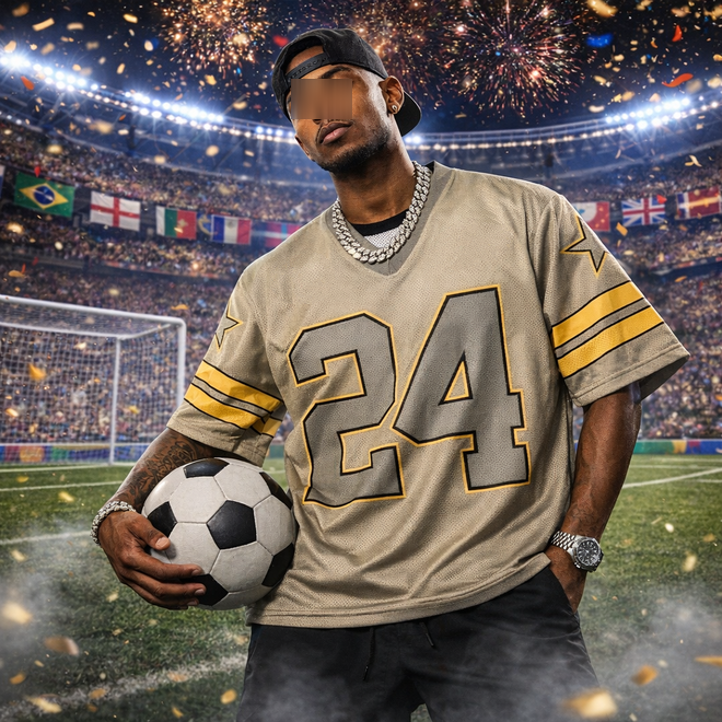 Oversized Streetwear Breathable Sports Mesh Football Jersey