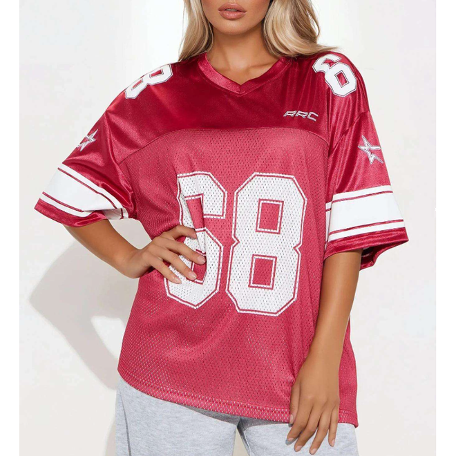 High Quality Custom Printed Oversized American Football Fans Sportswear