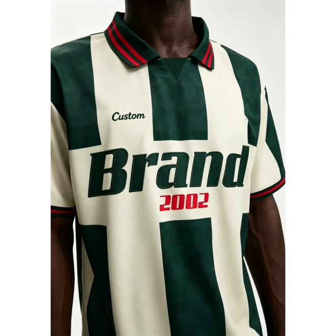Vintage Mens Cotton Casual Striped Polo Shirt Soccer Jersey