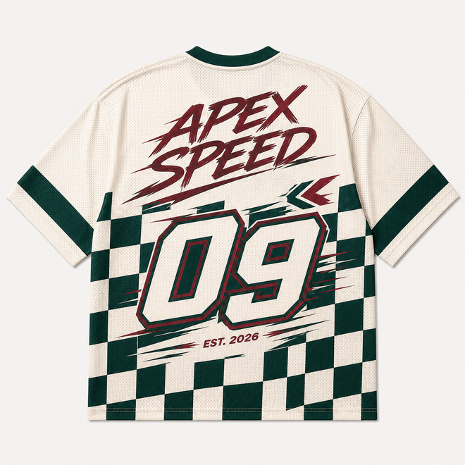 Retro Racing Checkered Flag Jersey