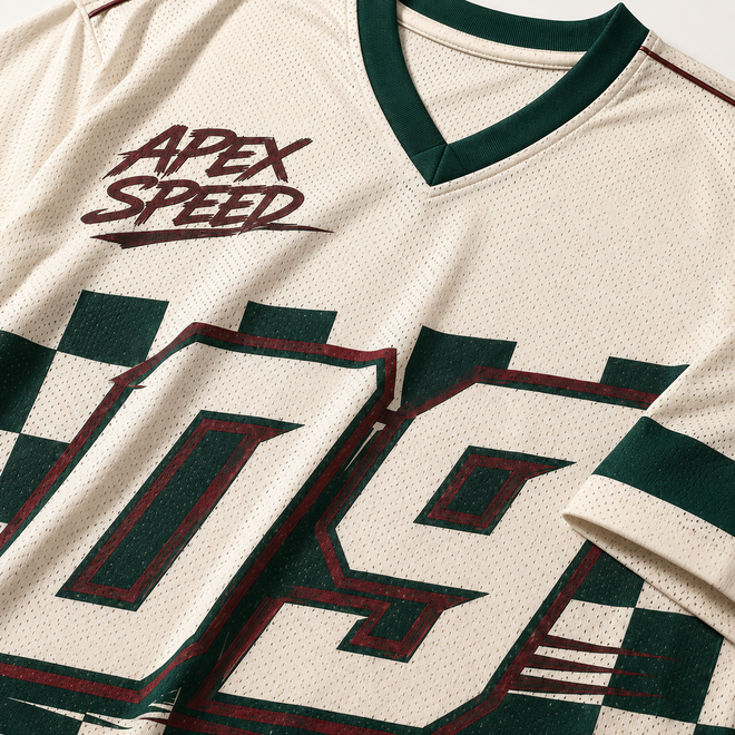 Retro Racing Checkered Flag Jersey