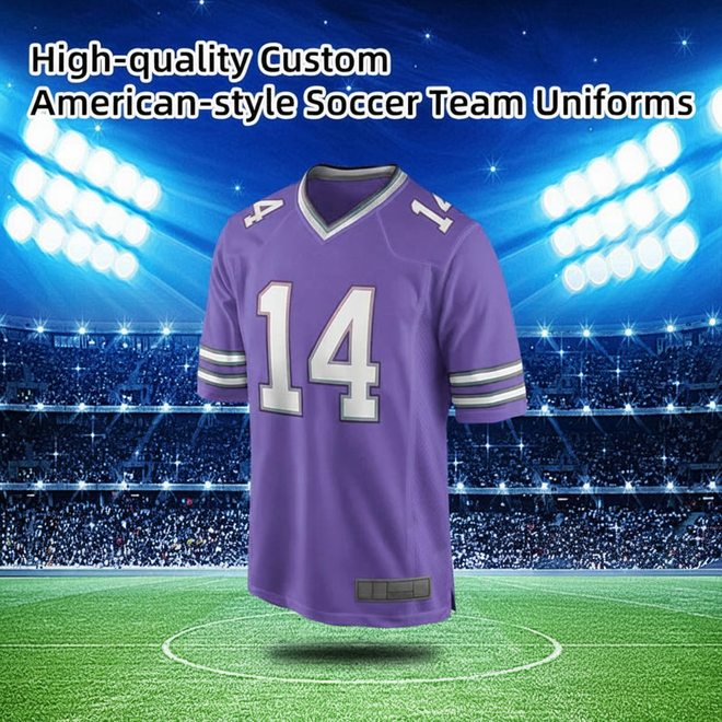 Wholesale 4 Pcs of Custom Mens Sports Wear Sublimated Retro Style Football Jersey