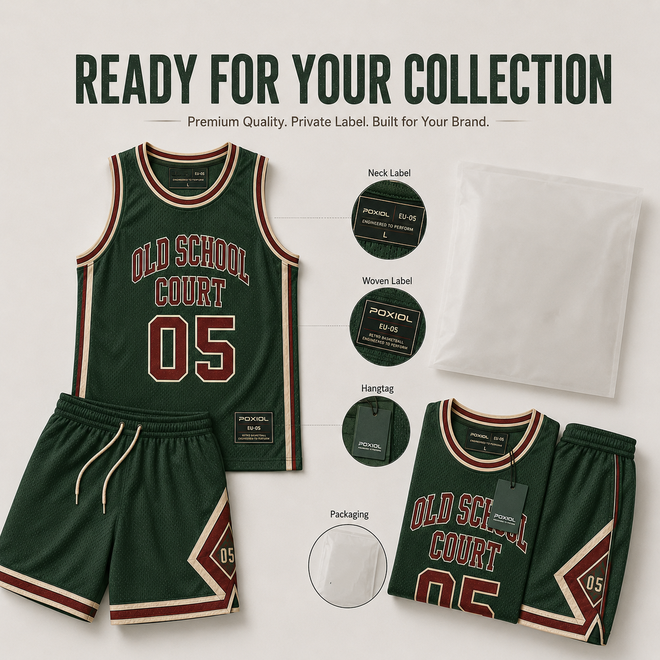 Retro Printed Basketball Jersey Shorts
