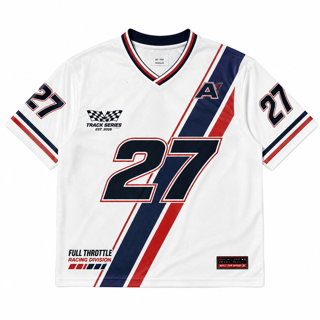 Custom Racing Motorsport Style V Neck Number Printed Vintage Shirt